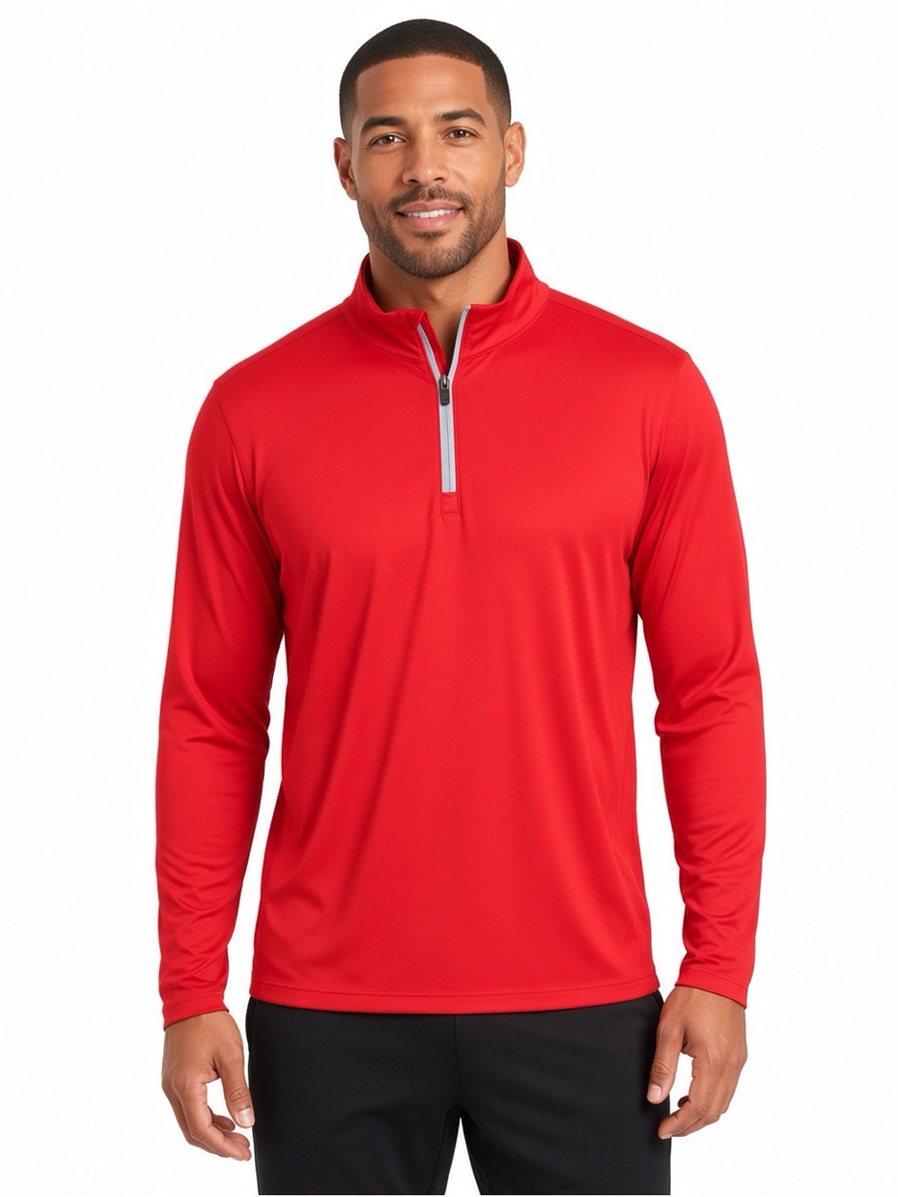 Puma Men's Icon Red Half-Zip Performance Pullover Medium NWT